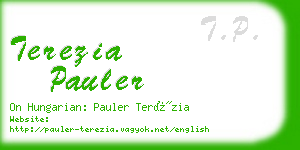 terezia pauler business card